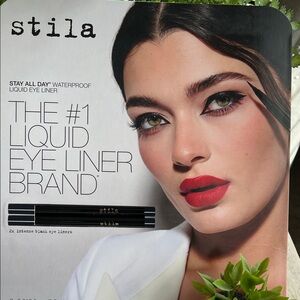 NIB Stila 2X intense Black waterproof # 1 liquid eyeliner